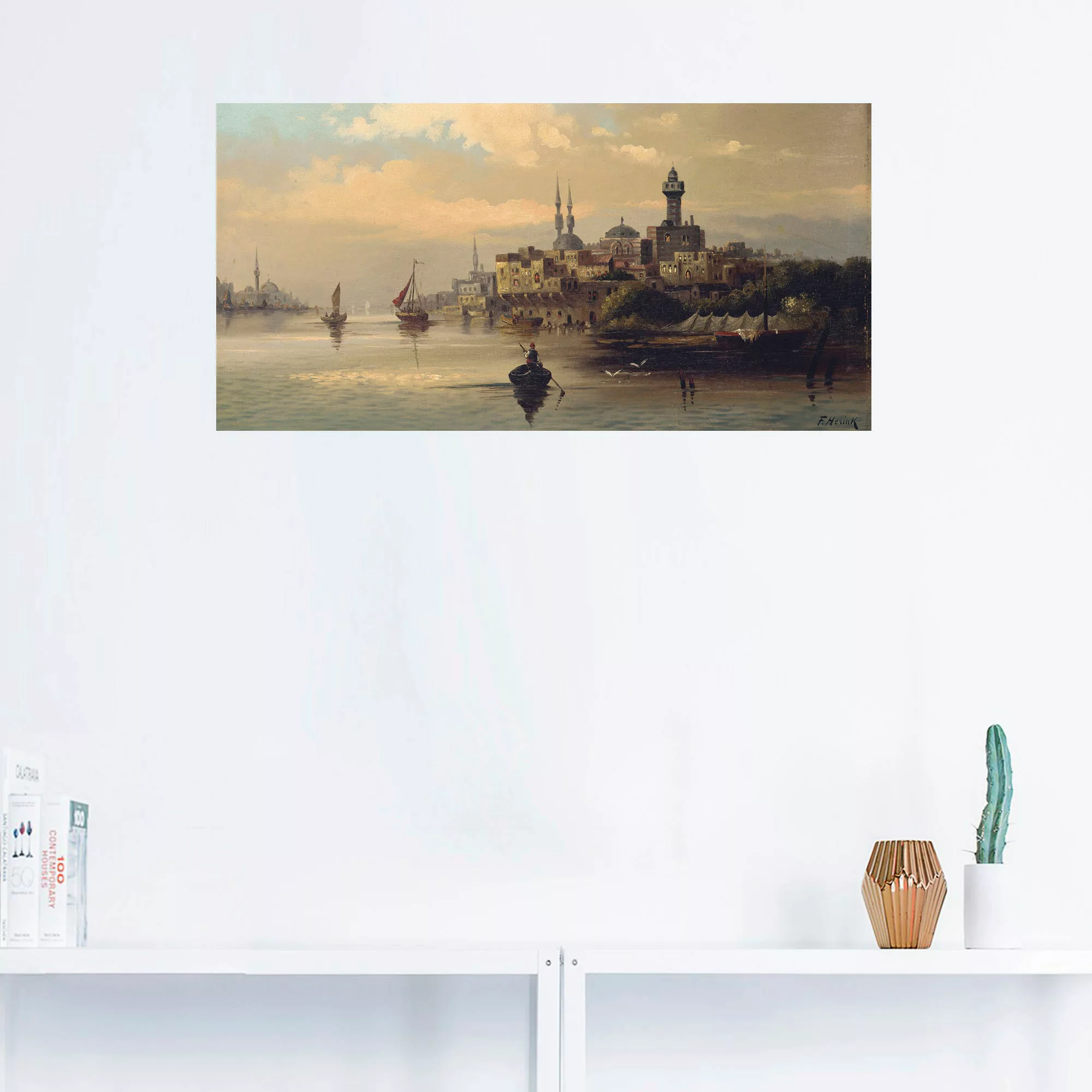 Artland Wandbild "Kauffahrtsschiffe auf Bosporus, Istanbul", Gewässer, (1 S günstig online kaufen