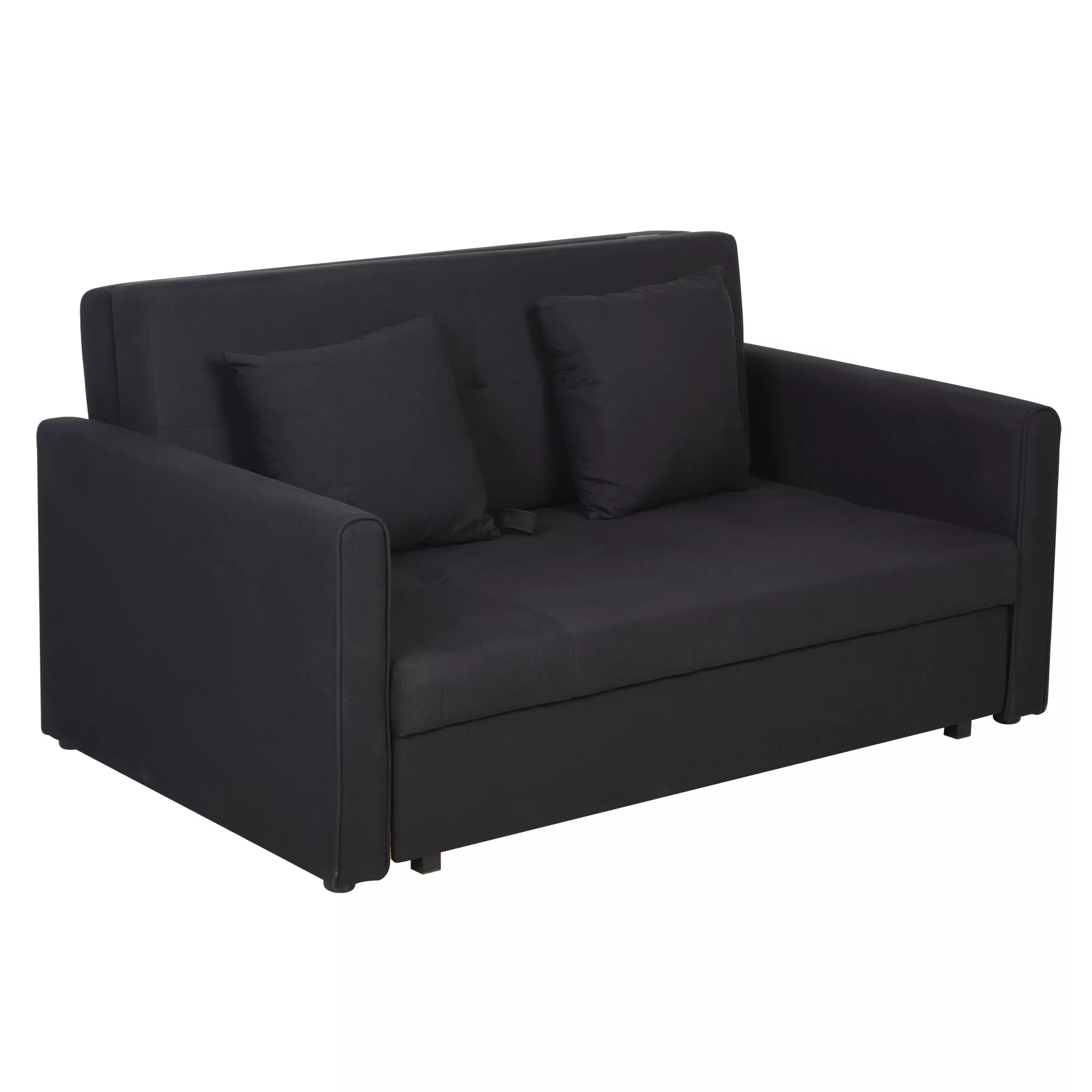 HOMCOM 2-Sitzer Schlafsofa mit Bettfunktion & Stauraum, Rückenkissen, Polyc günstig online kaufen