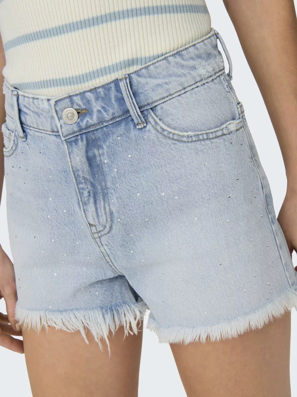 ONLY Jeansshorts "ONLPACY HW RHINESTONE DNM SHORTS AZG" günstig online kaufen