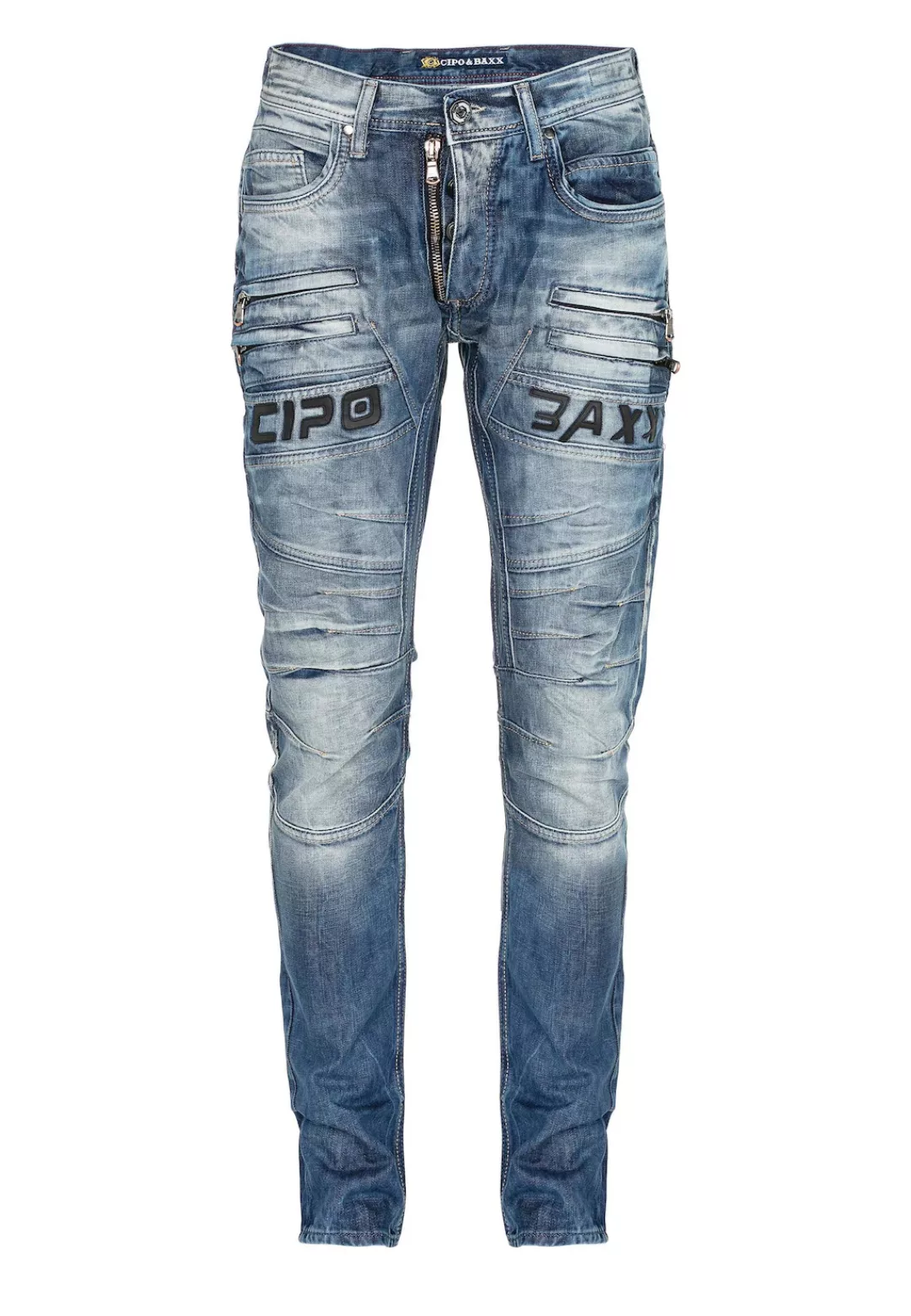 Cipo & Baxx Slim-fit-Jeans, mit dekorativer Reißverschluss günstig online kaufen