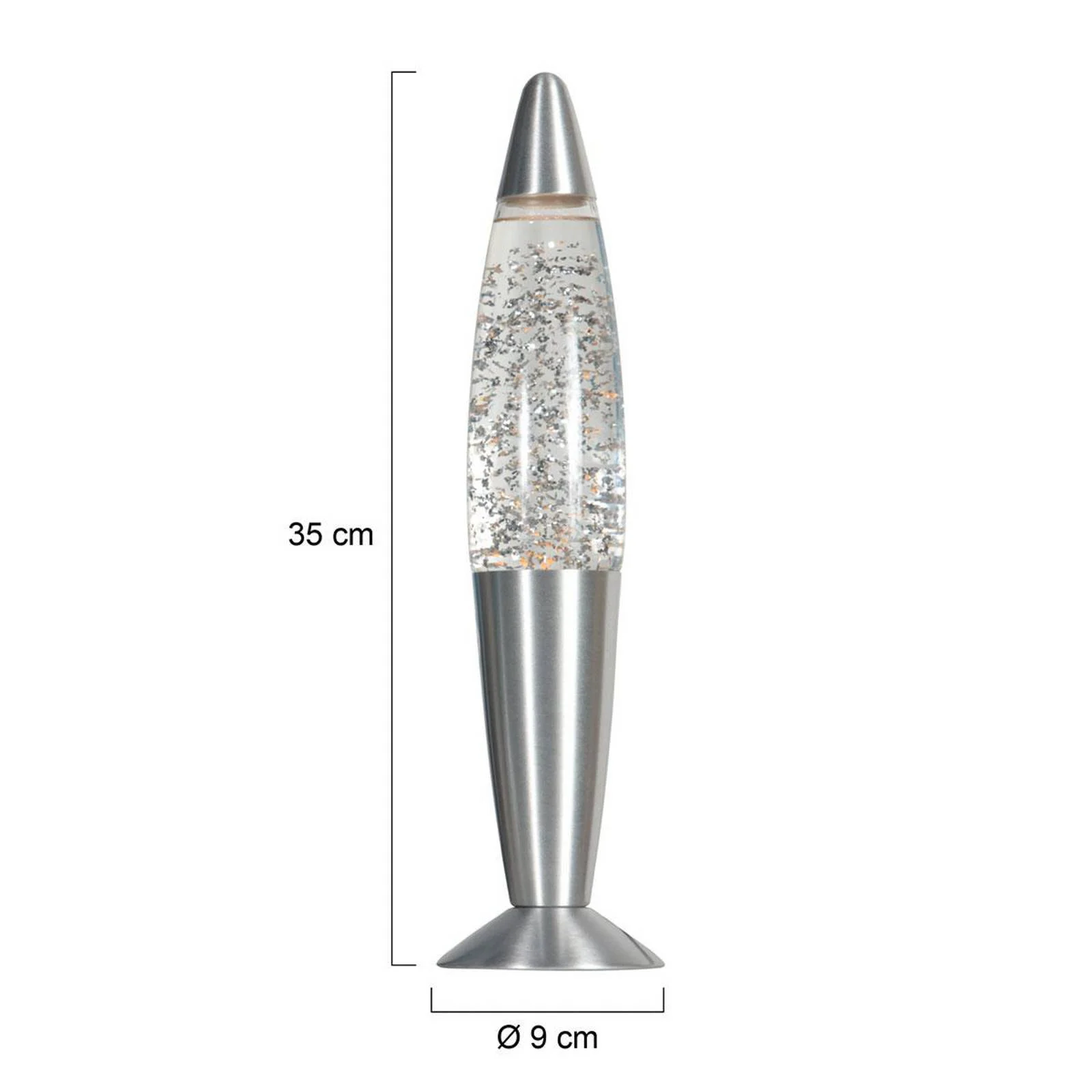 Tischlampe Volcan 4187, stahl, Glittereffekt, E14 günstig online kaufen