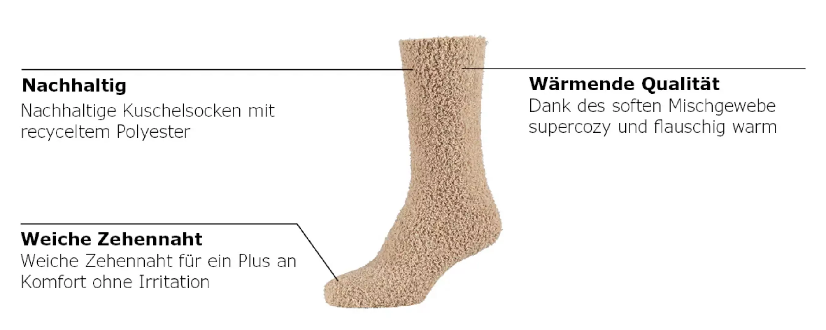 Camano Socken, (4er Pack), bequem weich soft, kein Einschneiden, winter war günstig online kaufen