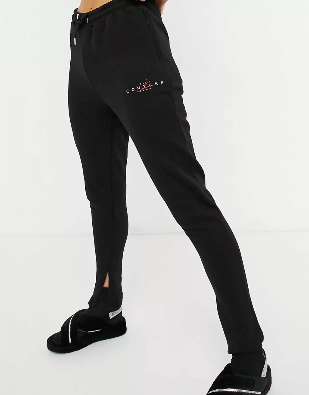 The Couture Club – Archive – Trainingsjogginghose mit hoher Taille und Logo günstig online kaufen