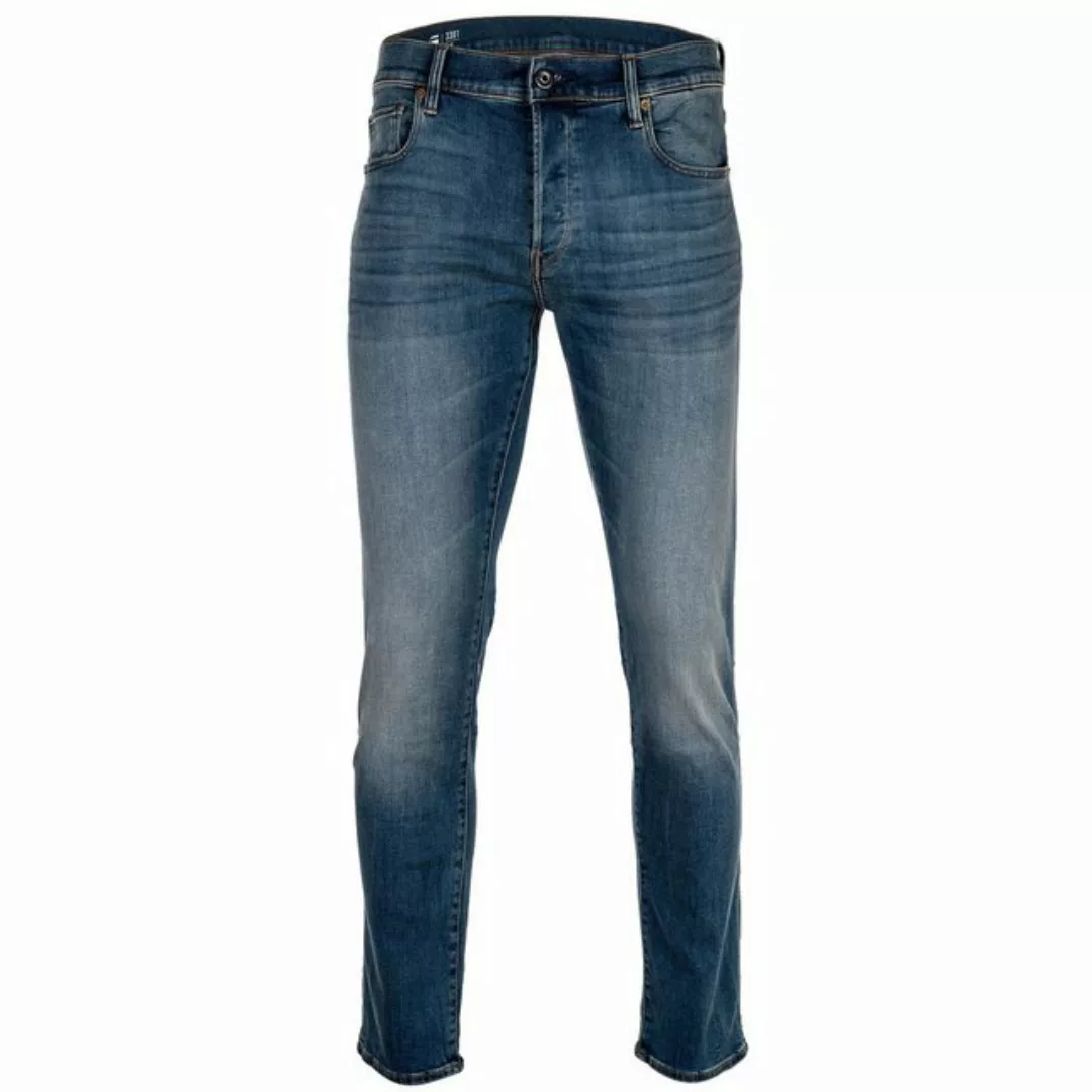 G-Star Herren Jeans 3301 Slim Fit - Blau - Vintage Medium Aged günstig online kaufen