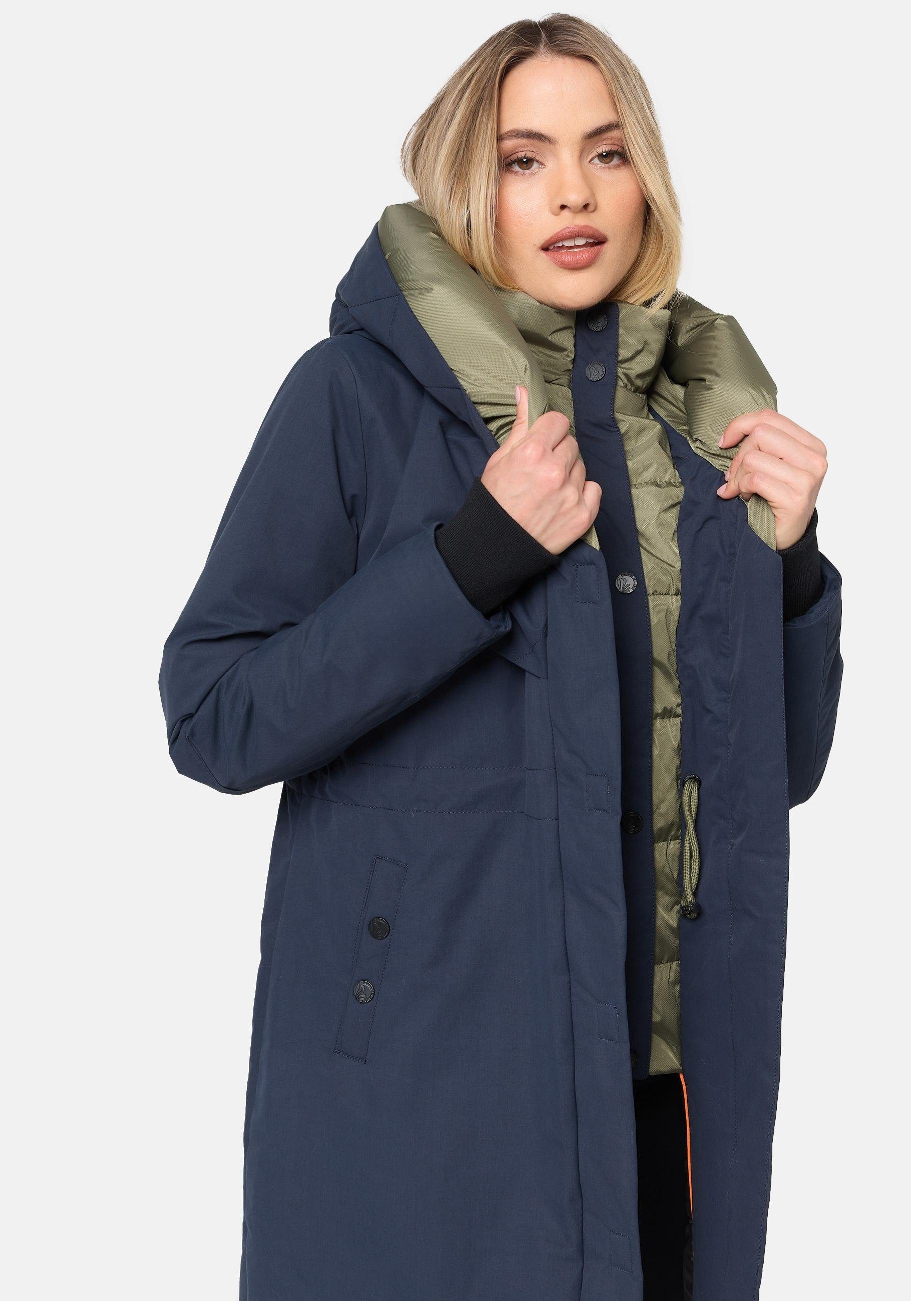 Navahoo Kurzmantel "Snowelf", Wintermantel mit hohem Kragen und großer Kapu günstig online kaufen