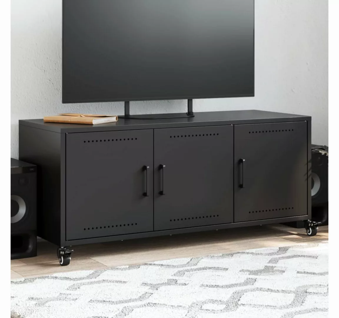 vidaXL Schrankmodule TV-Schrank Schwarz 100,5x39x43,5 cm Stahl günstig online kaufen