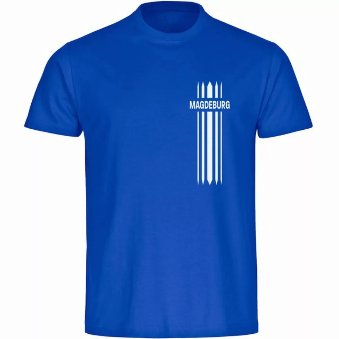 multifanshop T-Shirt Herren Magdeburg - Streifen - Männer günstig online kaufen