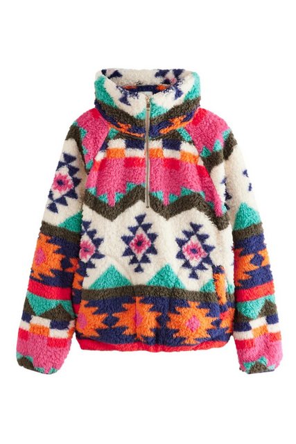 Next Fleecepullover Teddyfell-Jacke mit halbem Reißverschluss (1-tlg) günstig online kaufen