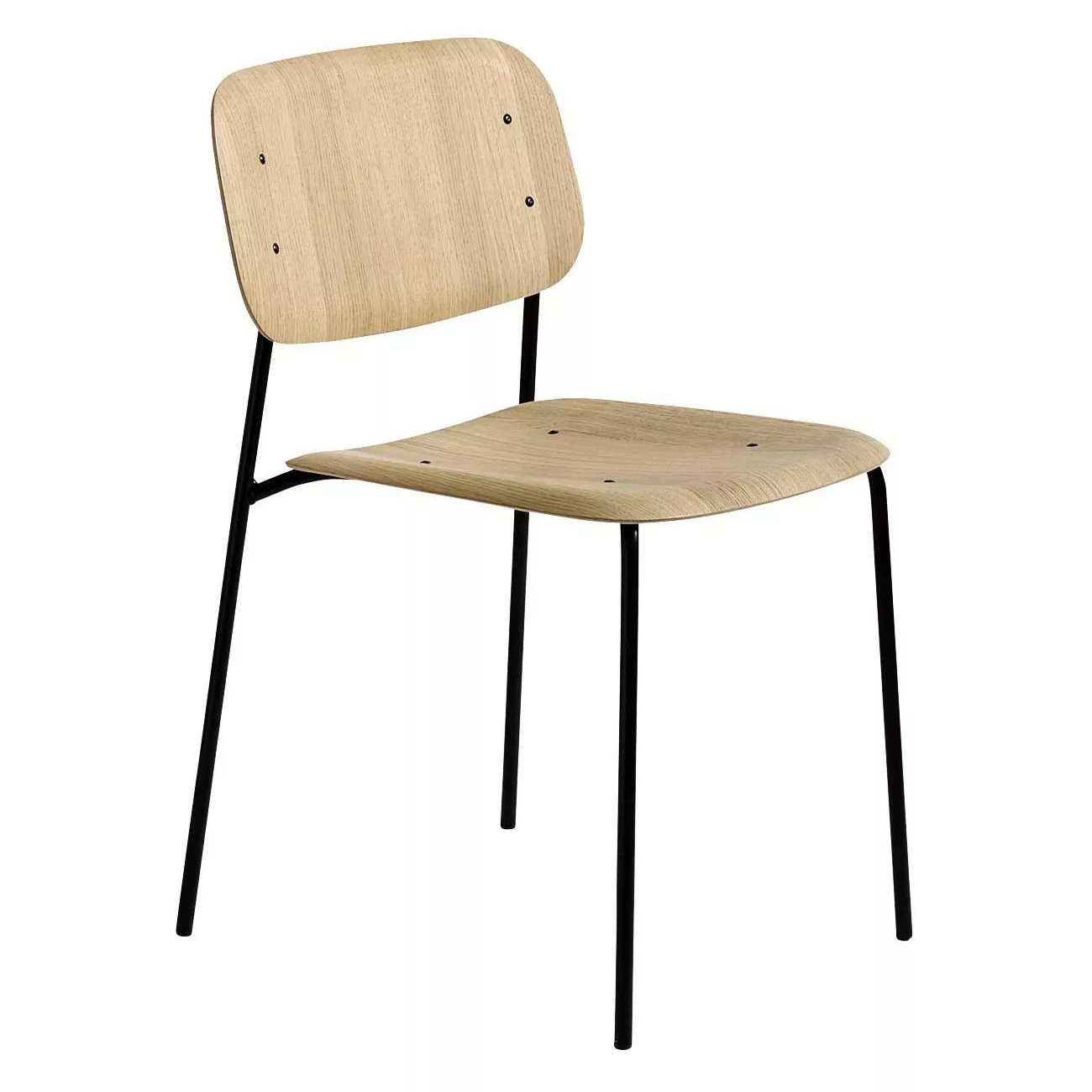 HAY - Soft Edge 10 Stuhl Gestell Stahl schwarz - eiche/matt lackiert/Gestel günstig online kaufen