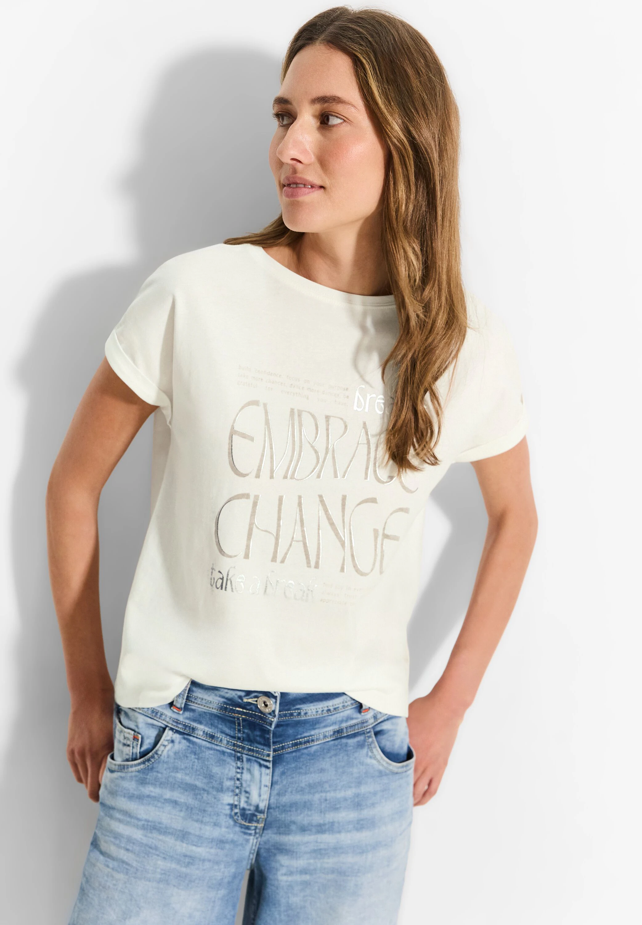 Cecil T-Shirt, mit Wording günstig online kaufen