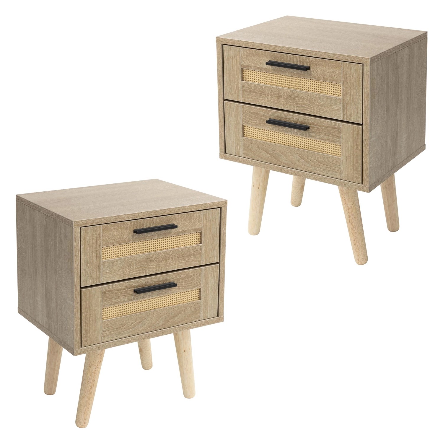 ML-DESIGN Nachttisch 2er Set Nachtkommode Nachtschrank günstig online kaufen