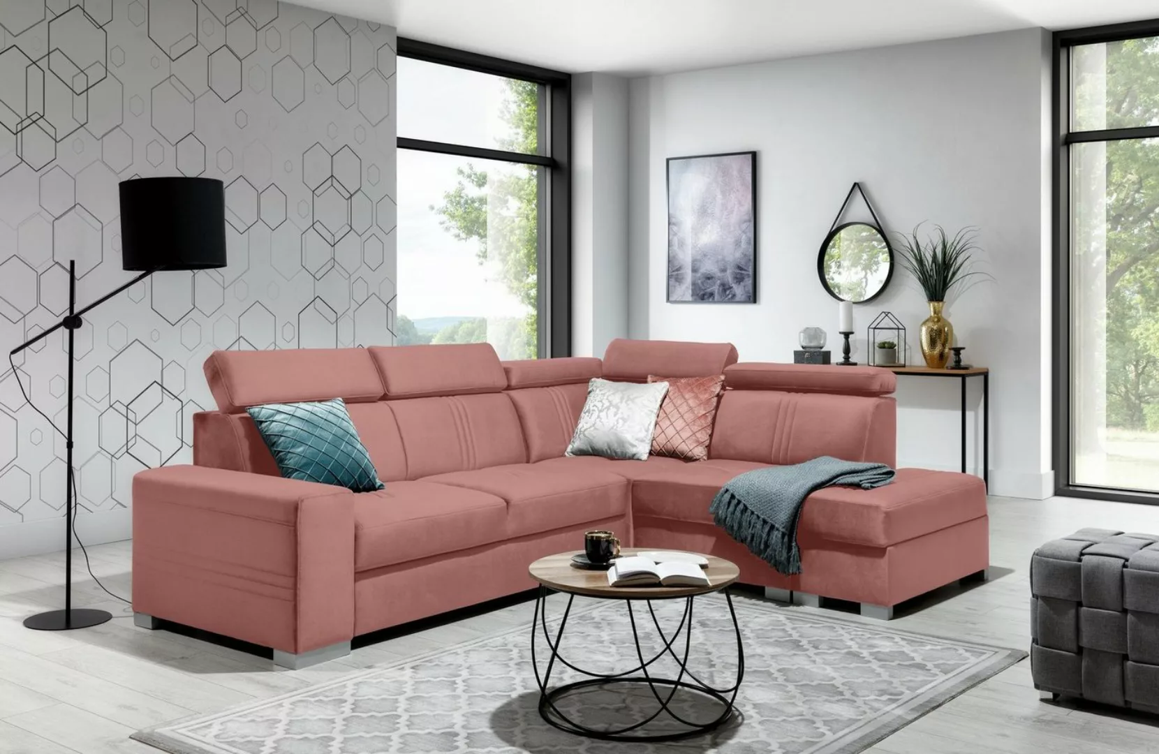 Stylefy Ecksofa Tritone, L-Form, Eckcouch, Rückenlehne günstig online kaufen