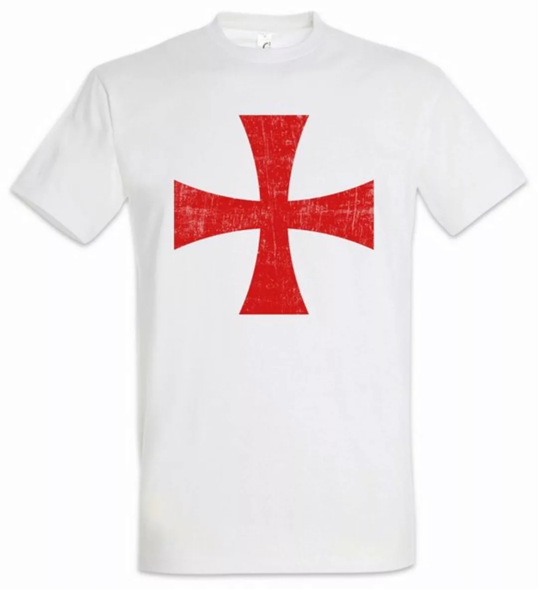 Urban Backwoods Print-Shirt Templar Cross I Herren T-Shirt Rotes Templer Or günstig online kaufen