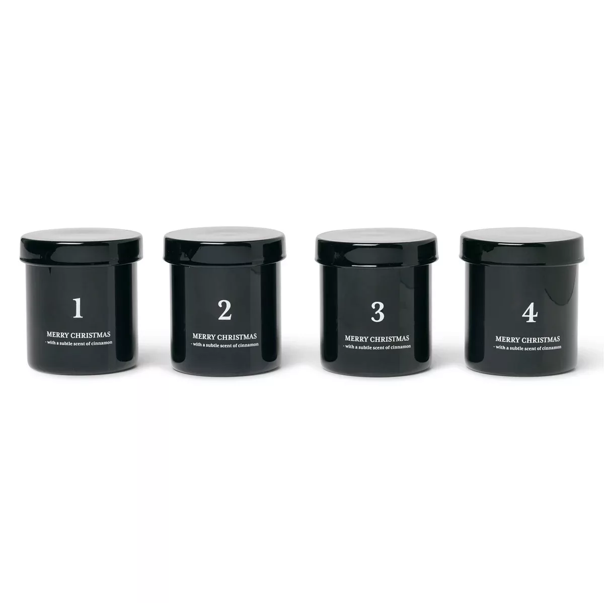 Parfumierte Kerze Cannelle glas weiß / Adventskalender - 4er Set - Ferm Liv günstig online kaufen
