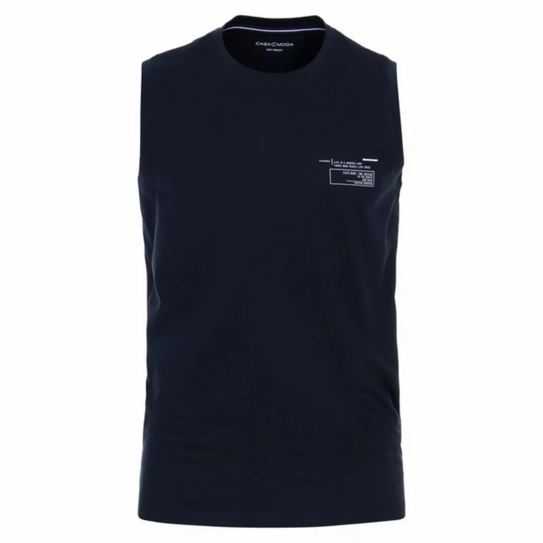 CASAMODA Muscleshirt CasaModa XXL Tanktop navy Brustprint günstig online kaufen