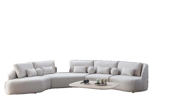 JVmoebel Ecksofa Weißes Ecksofa Modernes L-Form Sofa Wohnzimmer Couchen Hol günstig online kaufen