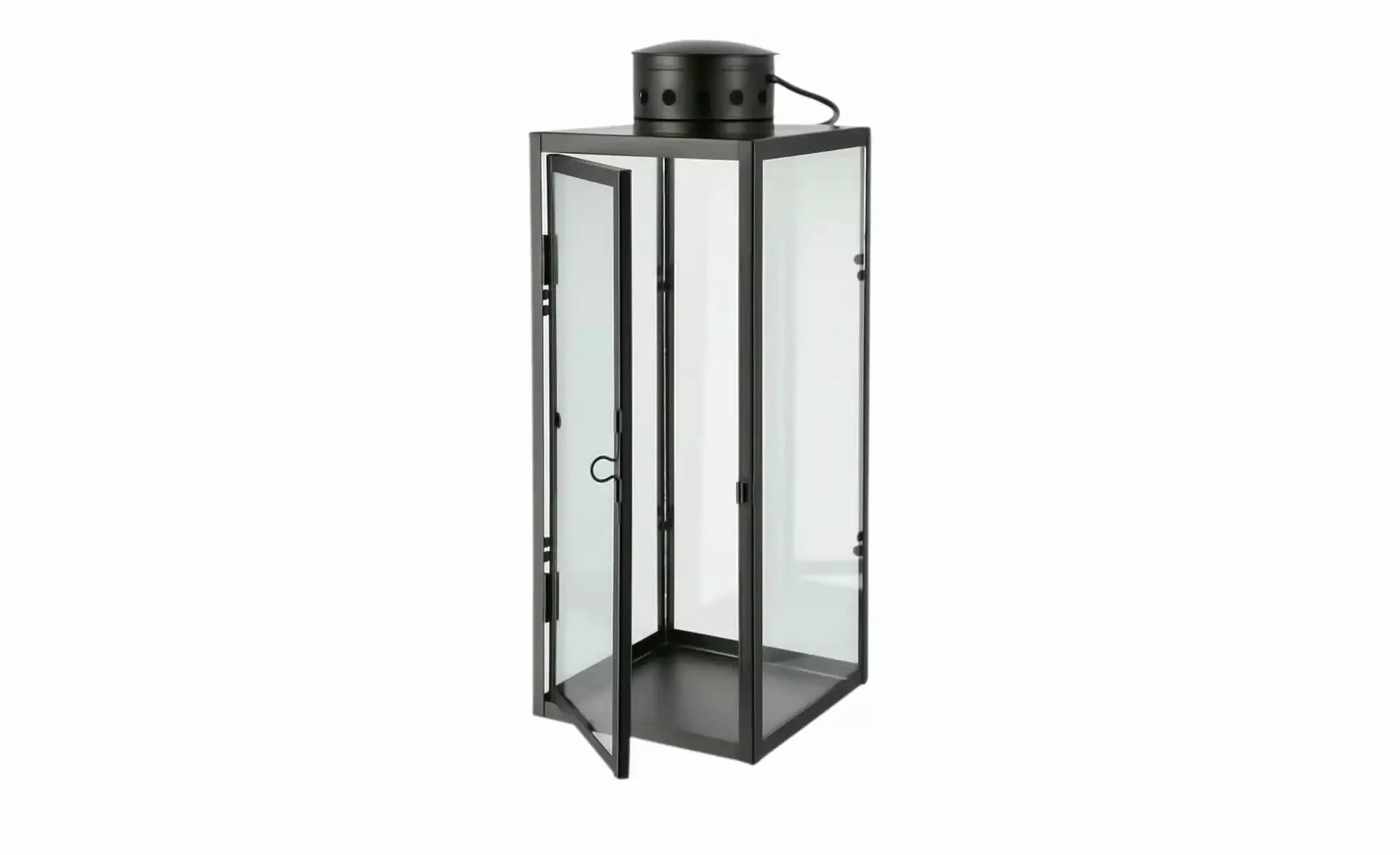 Laterne   ¦ schwarz ¦ Metall,Glas ¦ Maße (cm): B: 13,5 H: 34,5 T: 13.0 Acce günstig online kaufen
