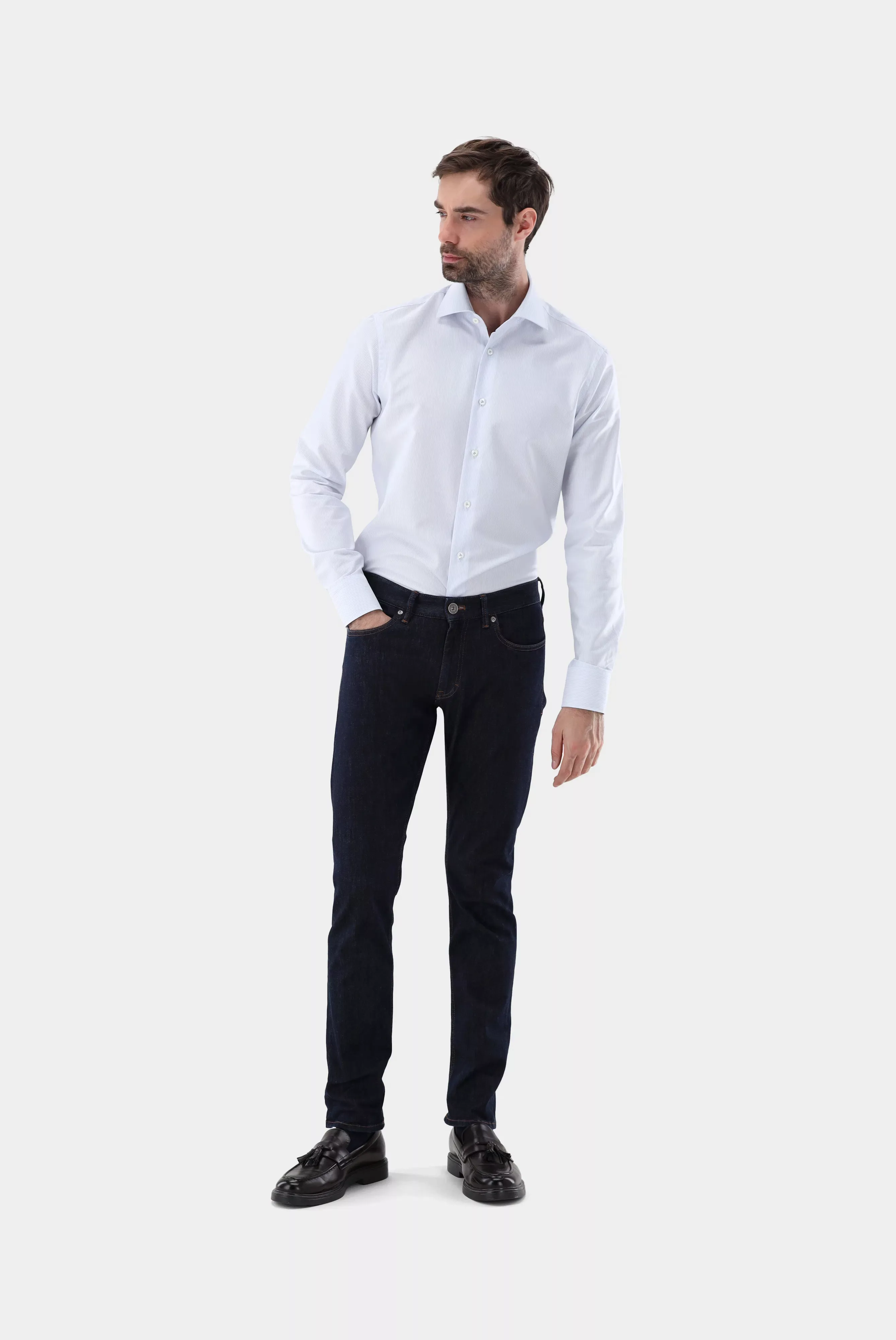 Gestreiftes Bügelfreies Hemd Slim Fit günstig online kaufen