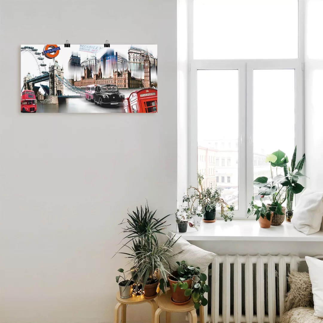 Artland Wandbild »London Skyline Collage IV«, Großbritannien, (1 St.), als günstig online kaufen