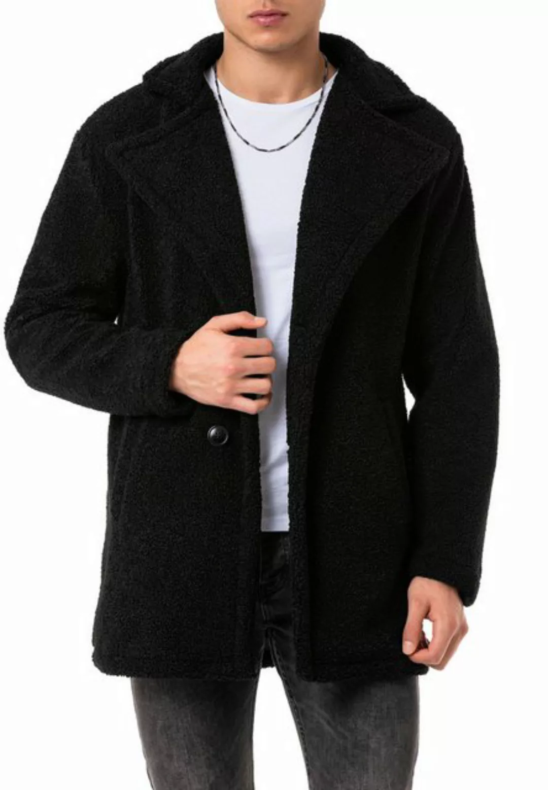 RedBridge Kurzmantel warme Teddy-Jacke Oversized warmer, weicher Teddystoff günstig online kaufen