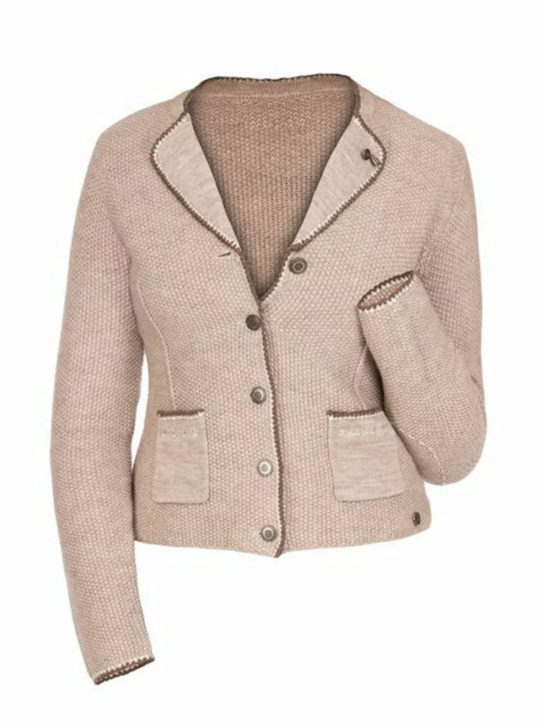 Spieth & Wensky Strickfleecejacke Strickjacke AILEEN mittelbraun günstig online kaufen