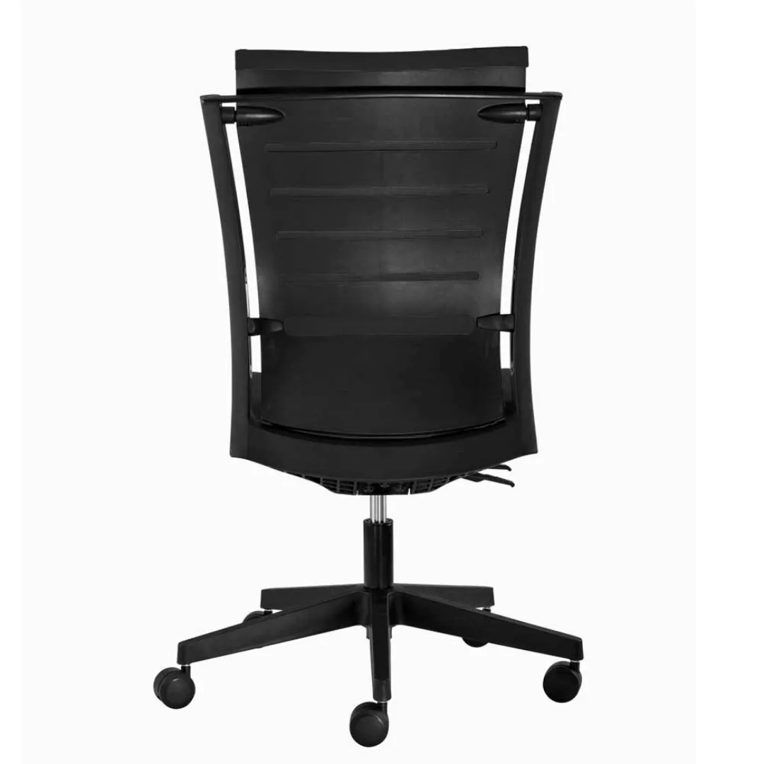 Bürostuhl in Schwarz Webstoff hoher Lehne und verstellbaren Armlehnen günstig online kaufen