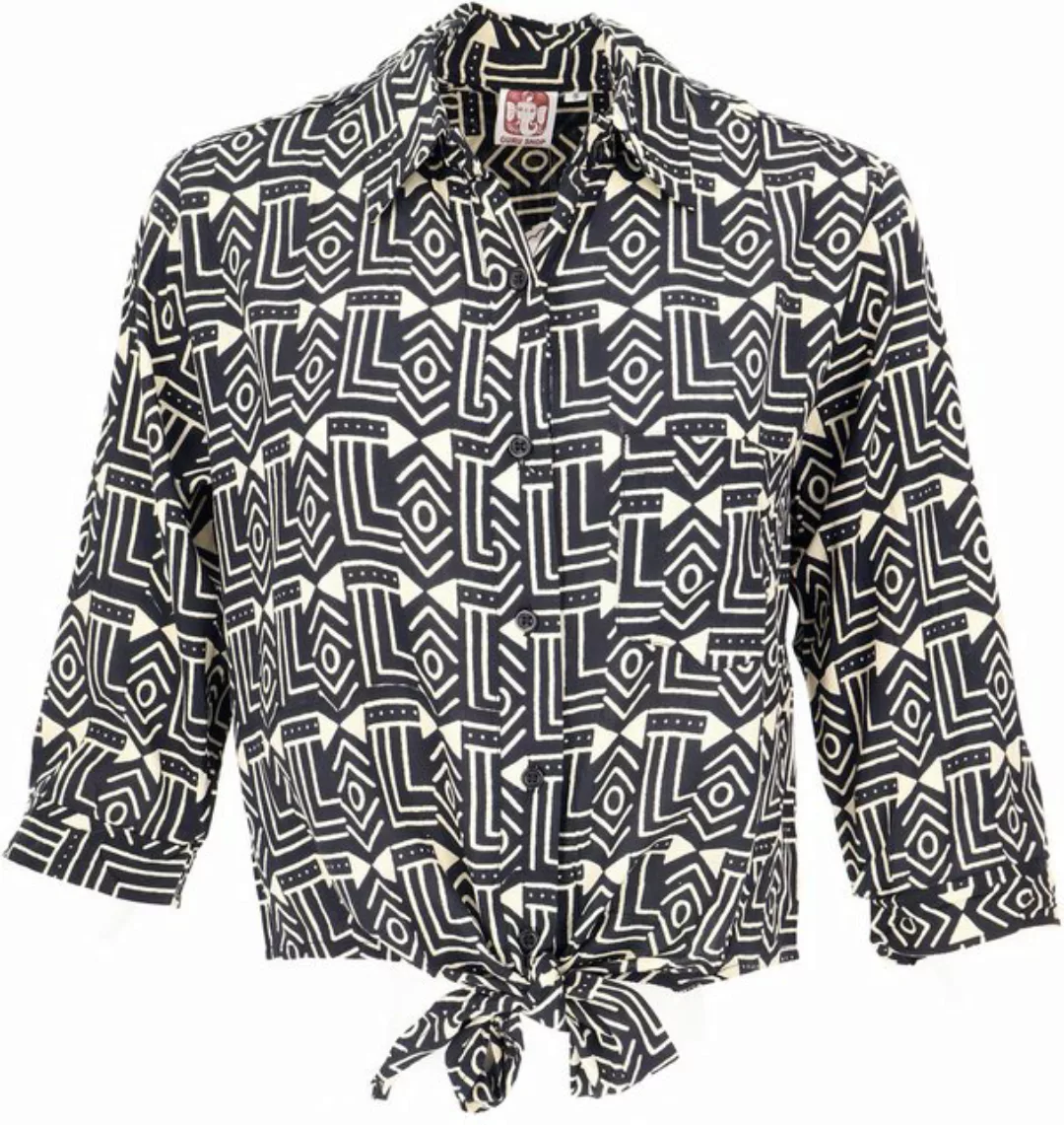 Guru-Shop Longbluse Boho Blusentop mit African Print, Bluse zum.. alternati günstig online kaufen