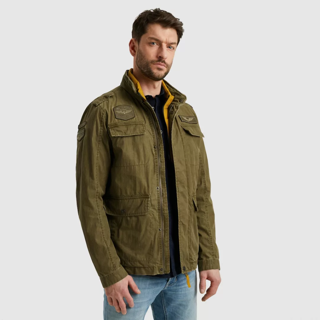 PME LEGEND Canvasjacke mit aufgesetzten 2- Wegetaschen günstig online kaufen