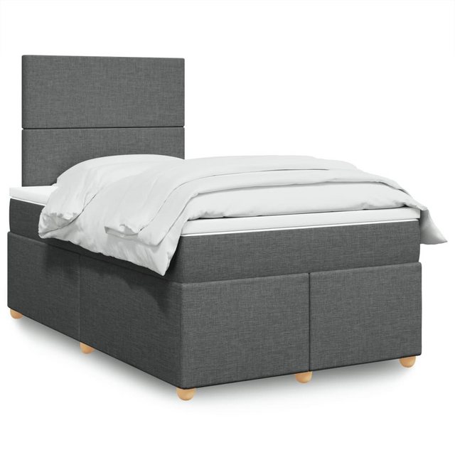 vidaXL Boxspringbett mit Matratze Dunkelgrau 120x200 cm Stoff2105908 günstig online kaufen