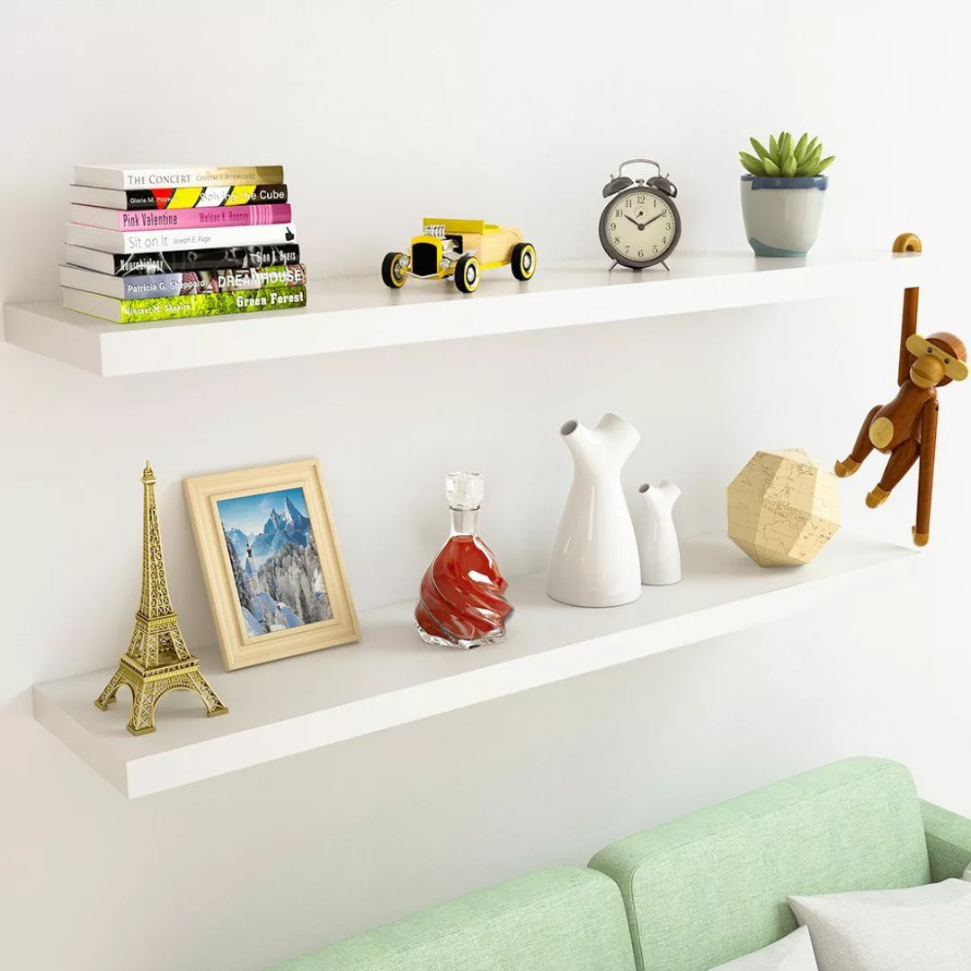 Casaria Wandboard, Weiß Hängeregal mit Halterung günstig online kaufen
