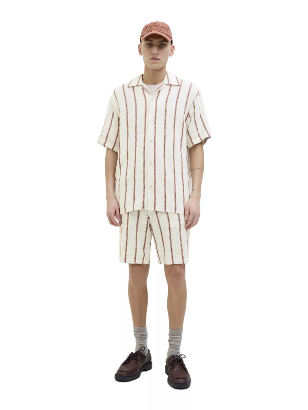 Jack & Jones Herren Kurzarm Hemd JORCOBA STRIPE RESORT SHIRT SS - Relaxed F günstig online kaufen