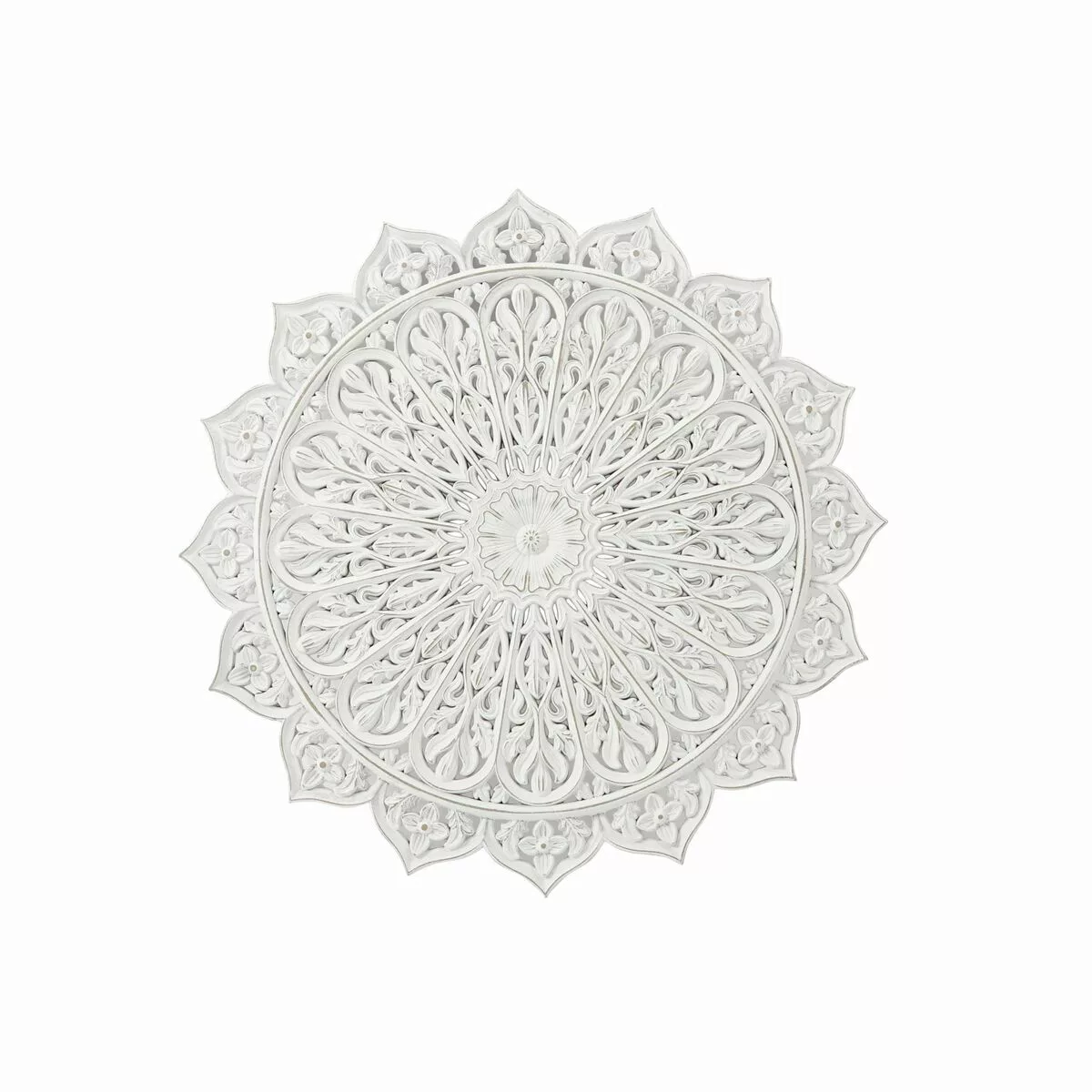 Wanddekoration Dkd Home Decor Weiß Mandala Holz Mdf (76,5 X 2 X 76,5 Cm) günstig online kaufen