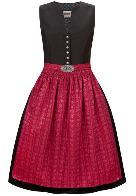 Ramona Lippert Dirndl Elfriede schwarz Rocklänge 70 cm ohne Bluse und ohne günstig online kaufen