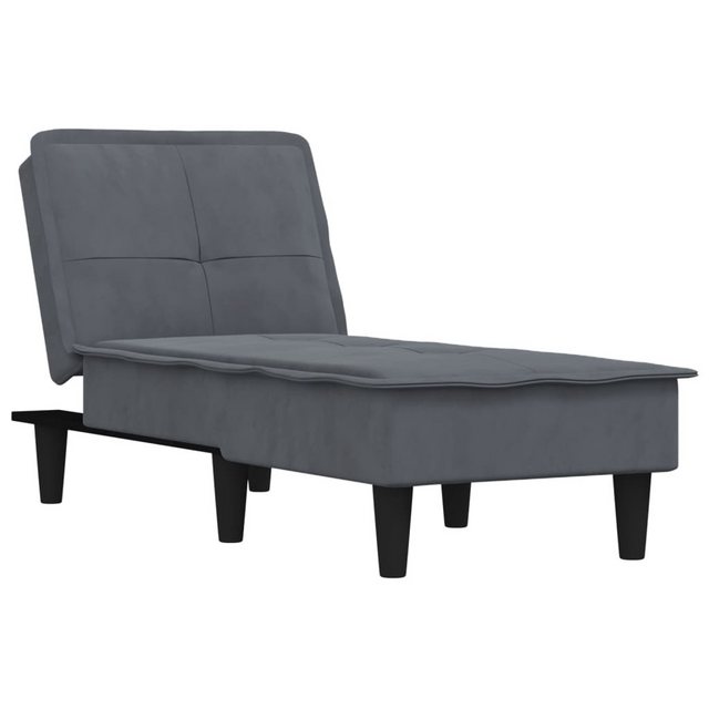 vidaXL Chaiselongue Chaiselongue Dunkelgrau Samt, 1 Teile günstig online kaufen