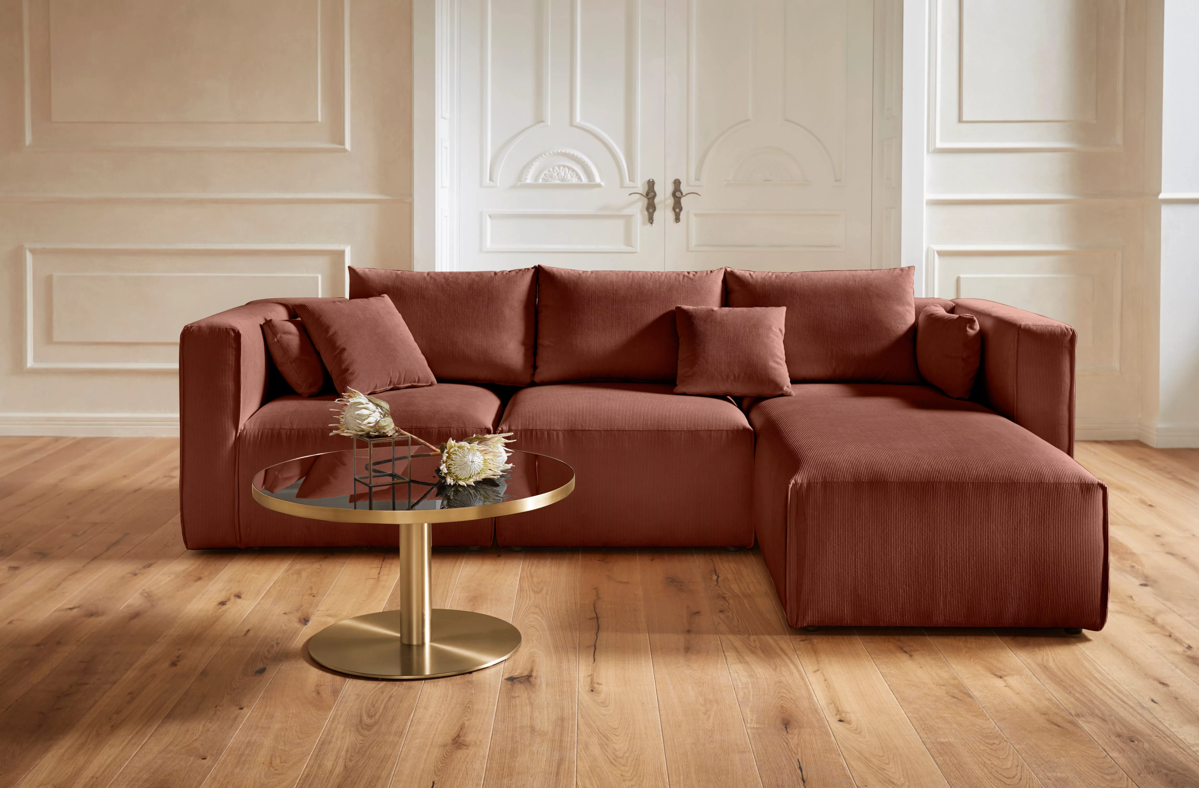 Home affaire Ecksofa "Comfine L-Form", zusammengesetzt aus Modulen, 3 Bezug günstig online kaufen