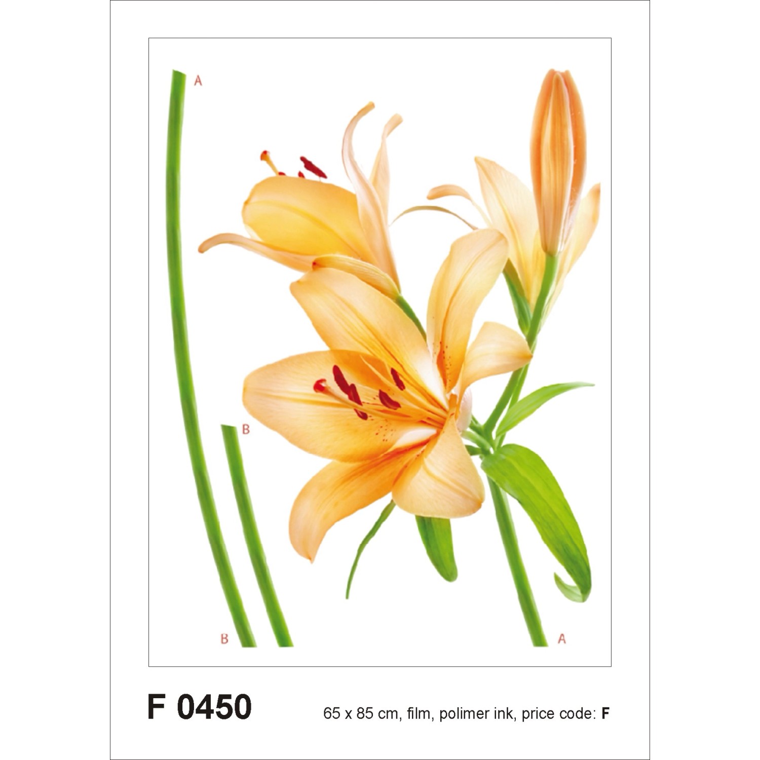 Sanders & Sanders Wandtattoo Blumen Orange und Grün 65 x 85 cm 600256 günstig online kaufen