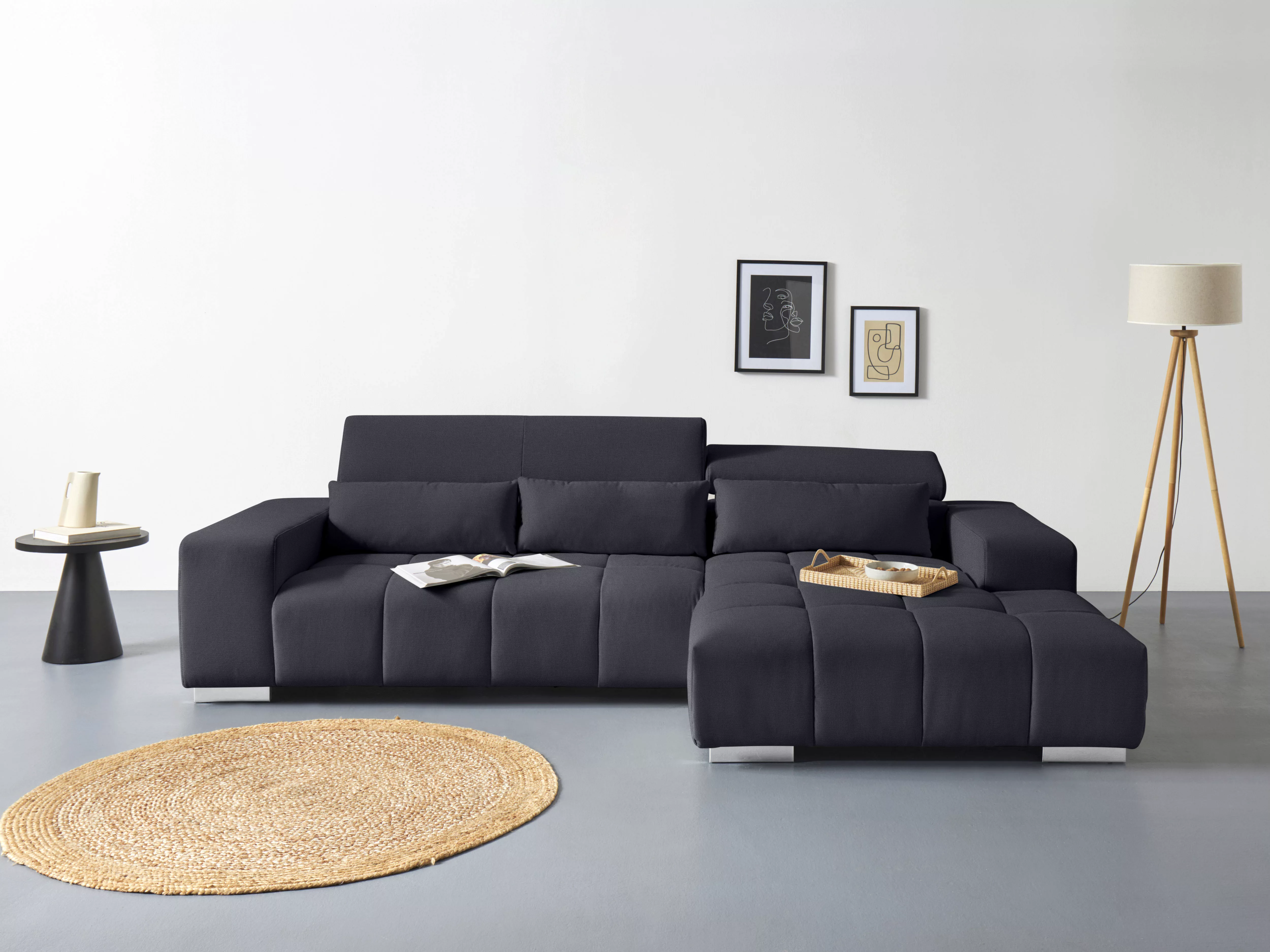 COTTA Ecksofa Orion L-Form, mit Recamiere, inkl. verstellbaren Kopfstützen günstig online kaufen