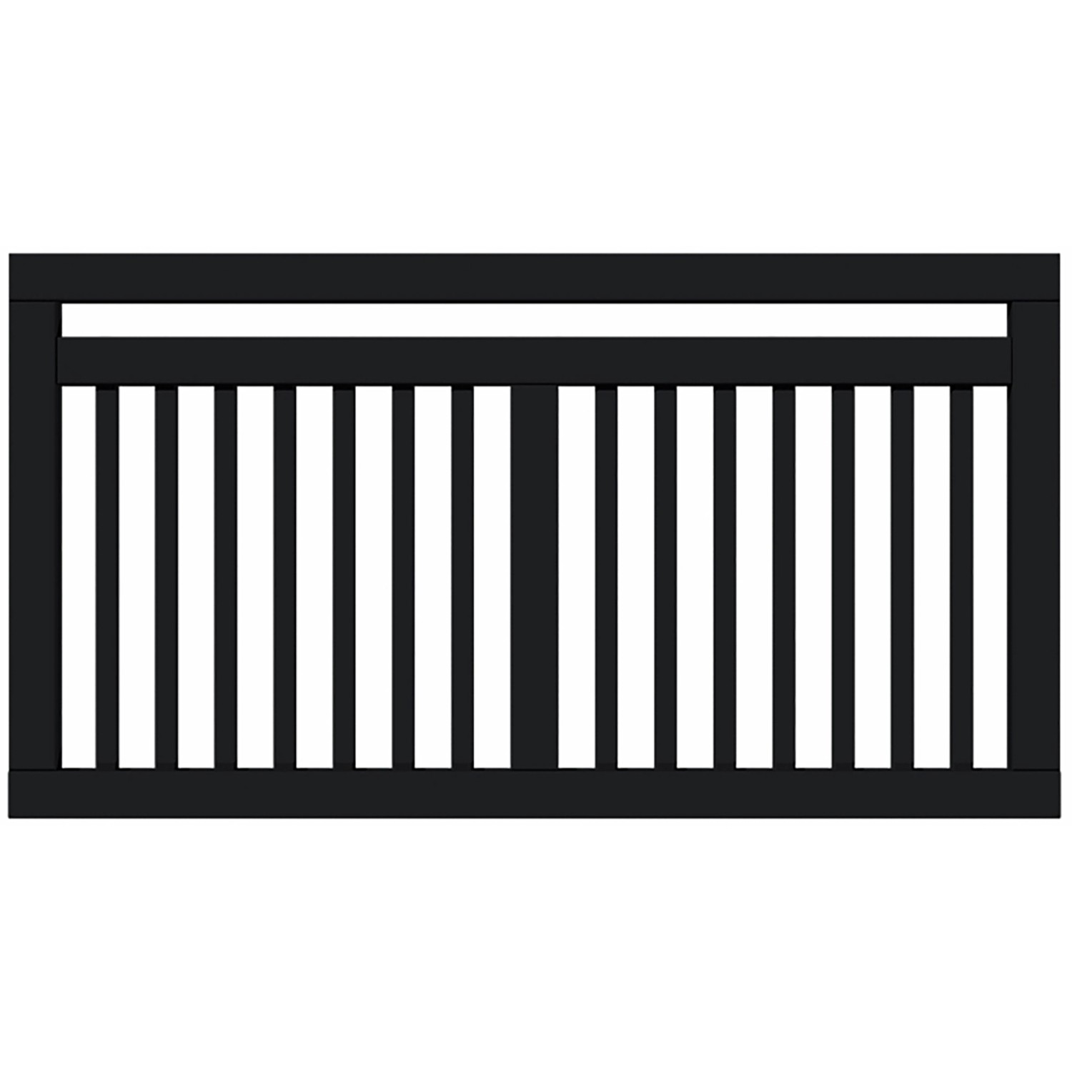 Plus Holz Vorgartenzaun Linea Nadelholz Schwarz 150 cm x 80 cm günstig online kaufen