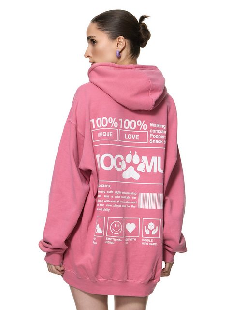 Worldclassca Hoodie Worldclassca Oversized DOG MUM Print Hoodie Kapuzenpull günstig online kaufen