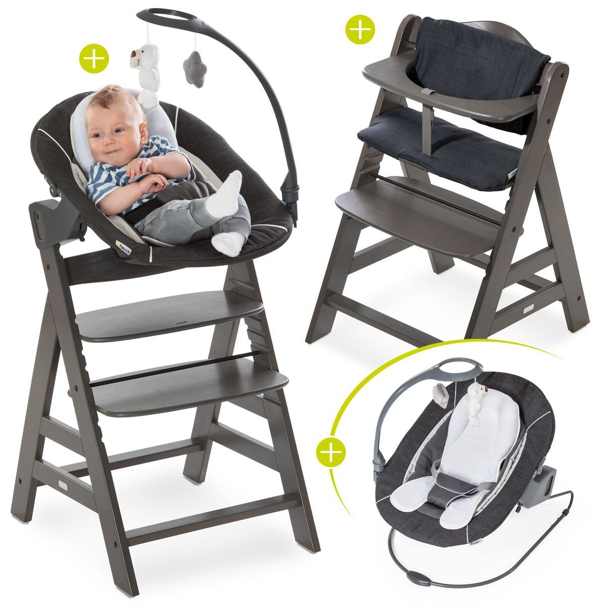 Hauck Hochstuhl Alpha Plus Charcoal - günstig online kaufen