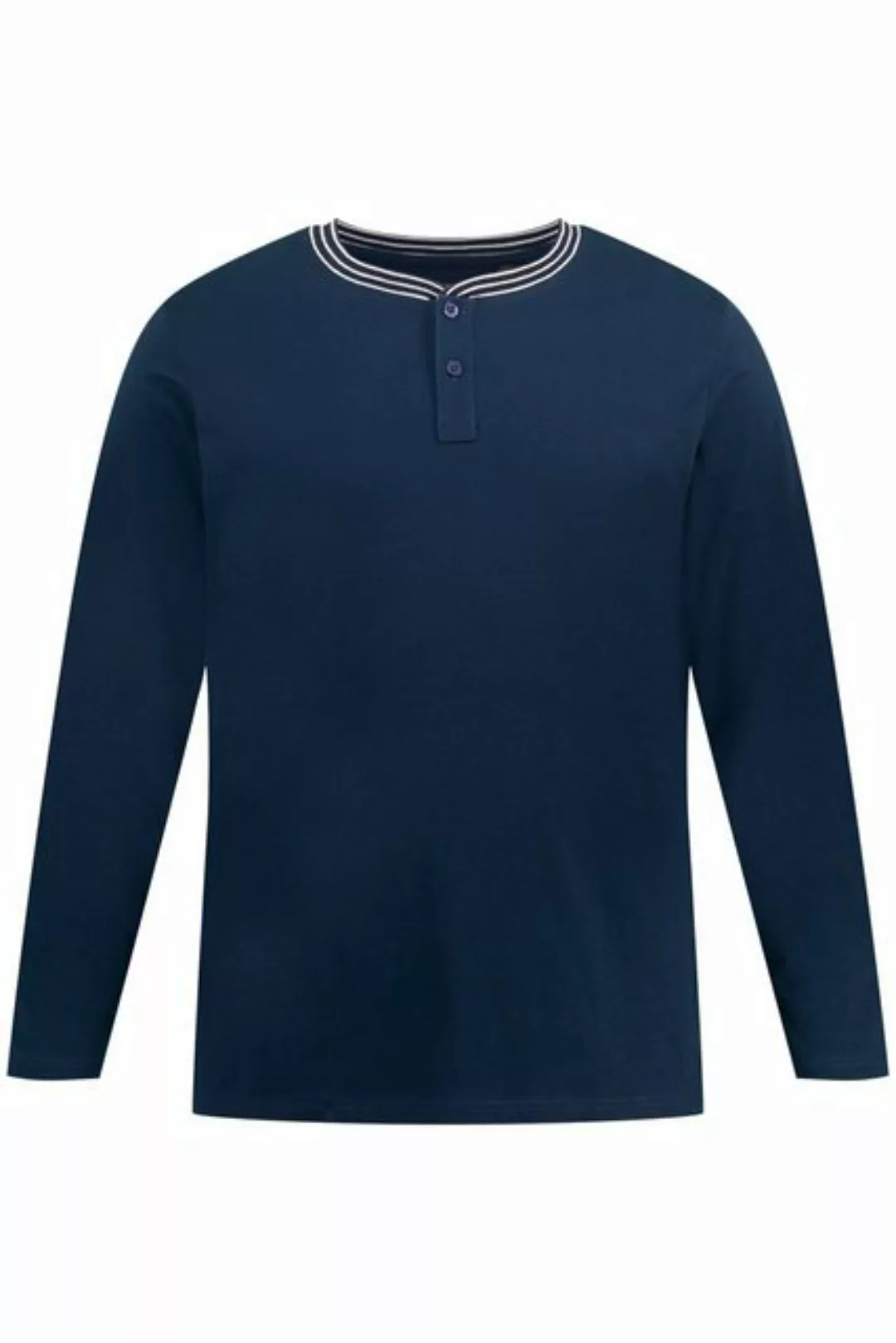 JP1880 Rundhalsshirt Henley Langarm Rundhals Knopfleiste günstig online kaufen