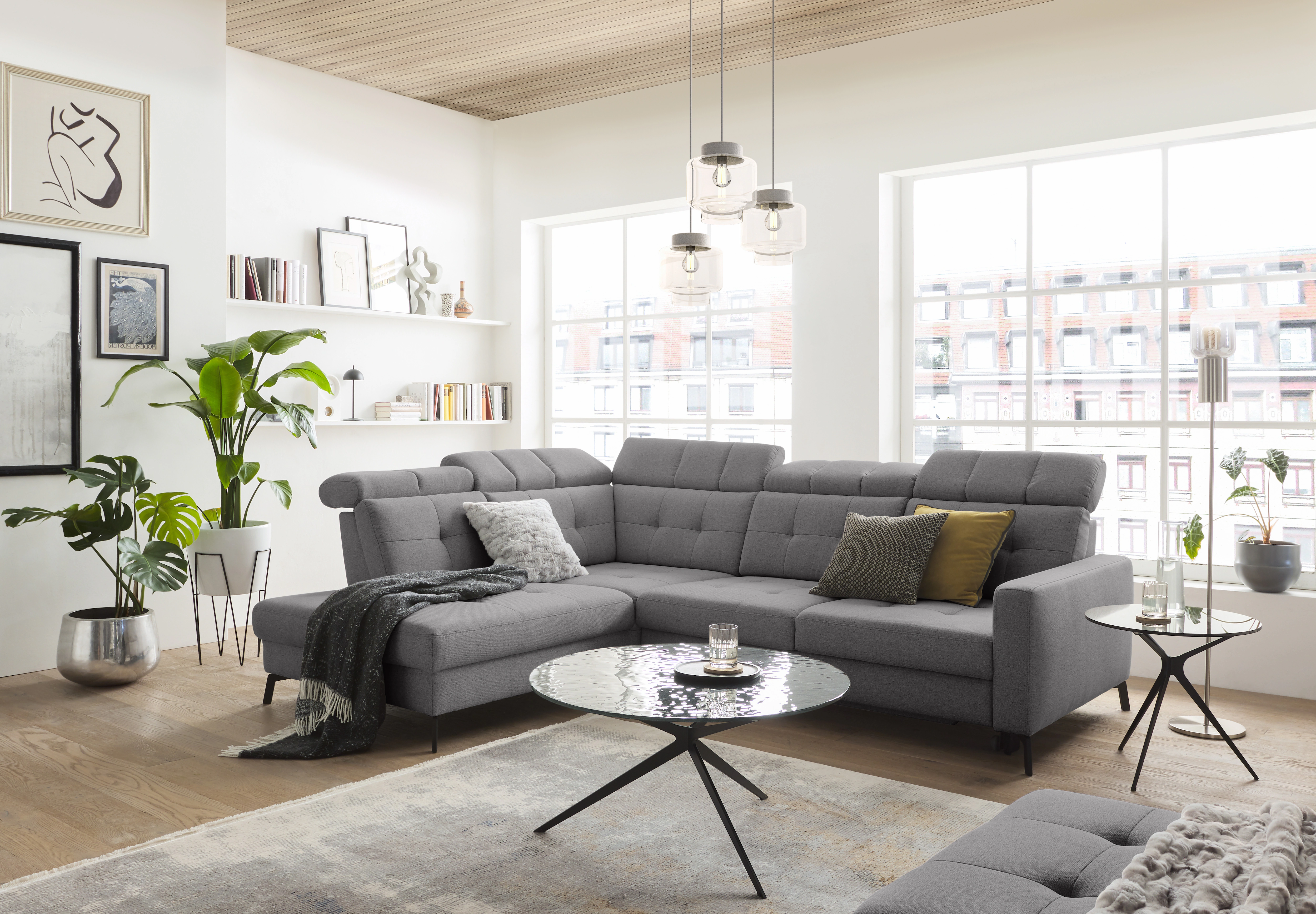 Musterring Ecksofa "MR 4615", mit Kopf- und Rückenverstellung, Metallfuß sc günstig online kaufen