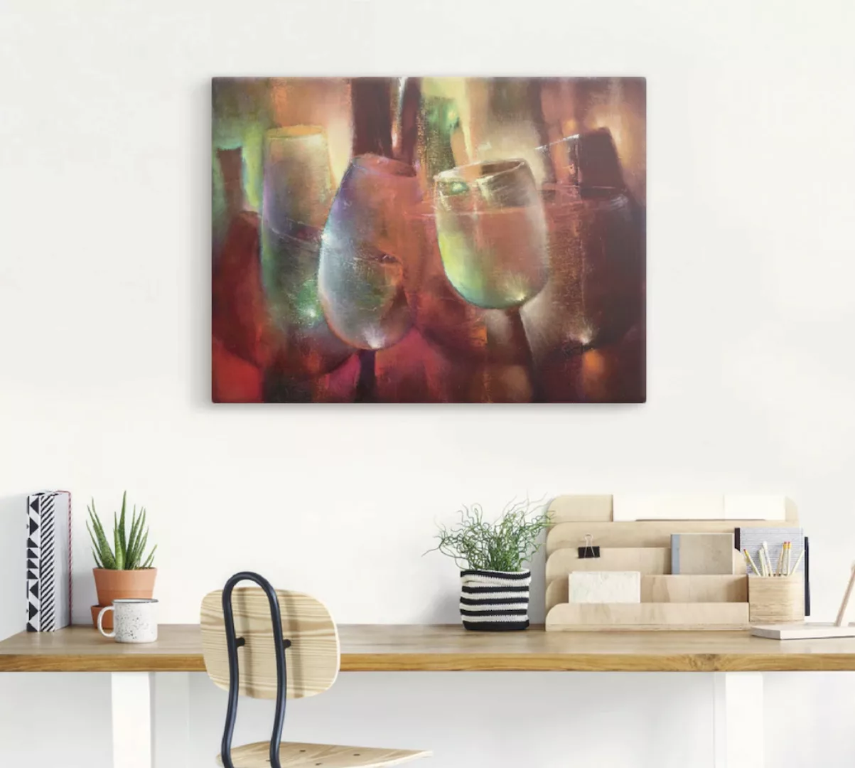 Artland Leinwandbild "Zu später Stunde II", Getränke, (1 St.), auf Keilrahm günstig online kaufen