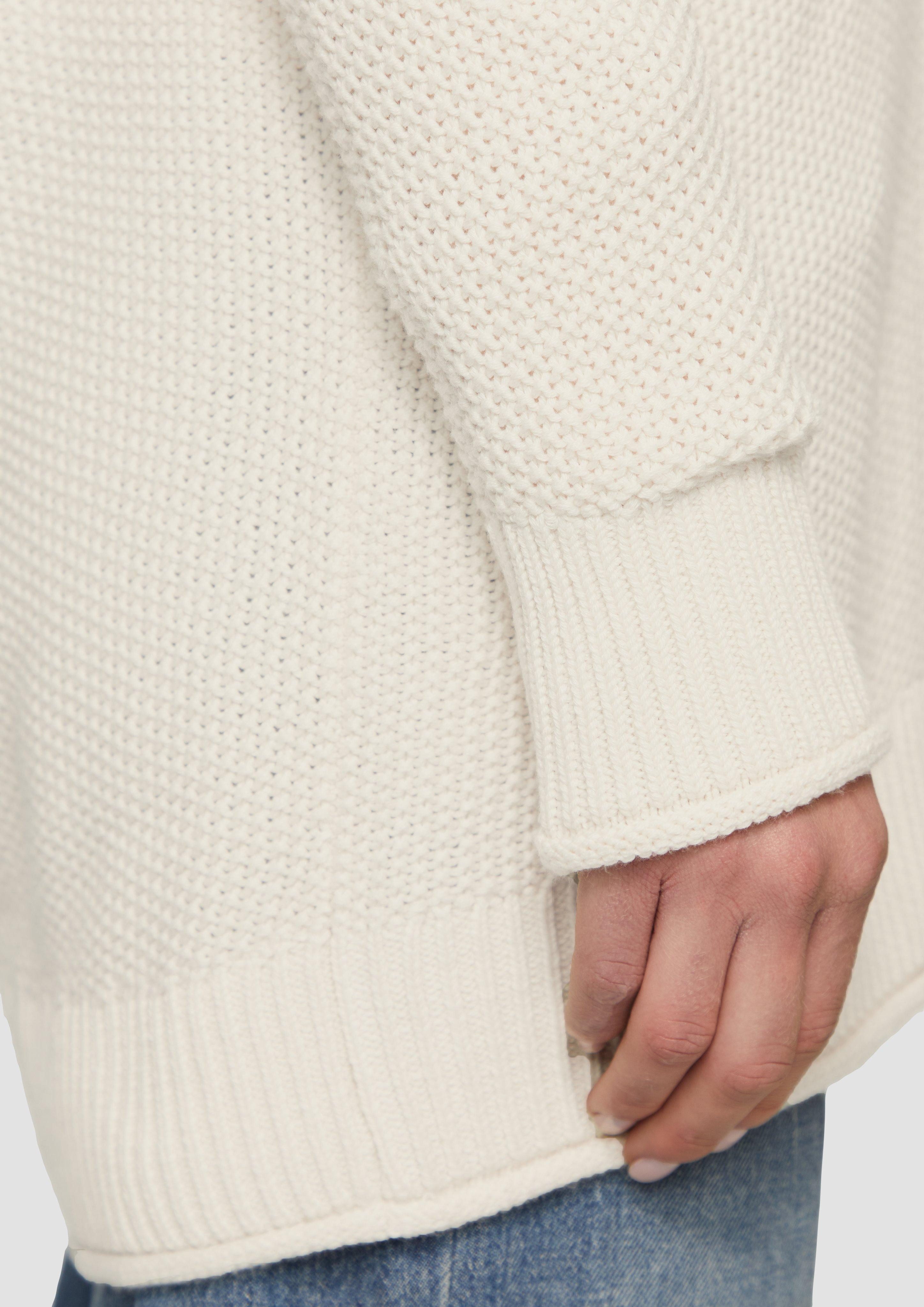 QS Funktionsjacke Lange Strickjacke mit Strukturmuster günstig online kaufen
