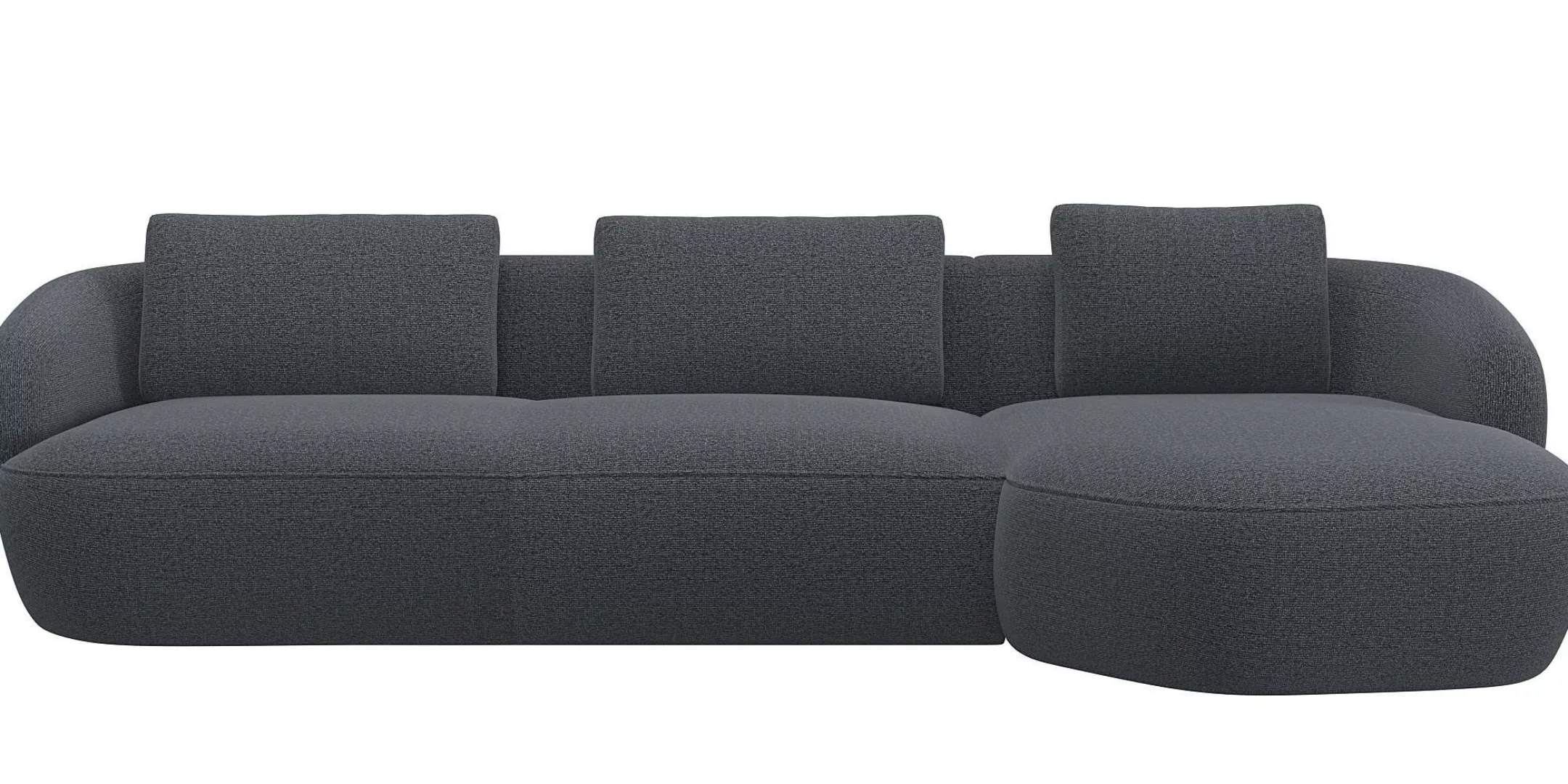 FLEXLUX Wohnlandschaft »Torino, rund, L-Form, Sofa-Ecke mit Recamiere, Long günstig online kaufen