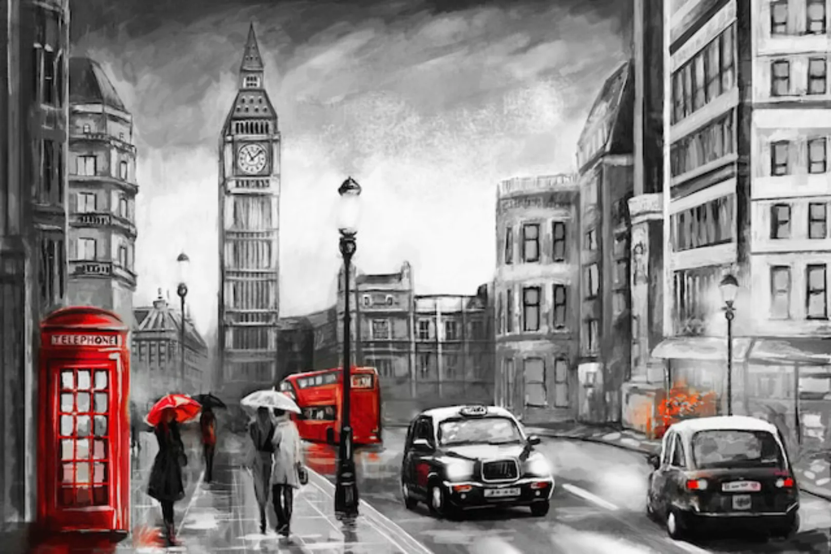 Places of Style Leinwandbild London, Fahrzeuge, günstig online kaufen
