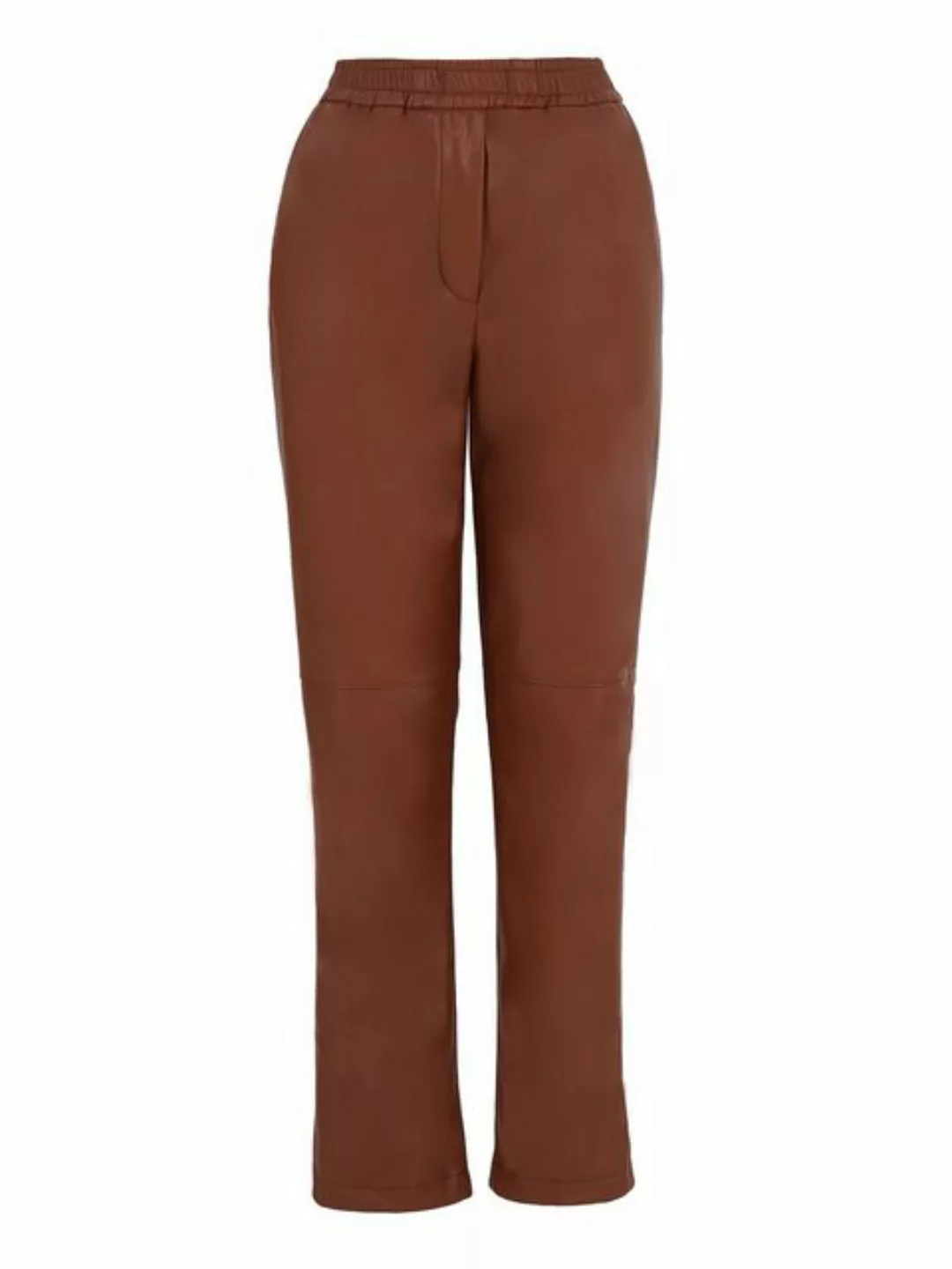 Freshlions Lederimitathose Freshlions Leather Pant braun L günstig online kaufen