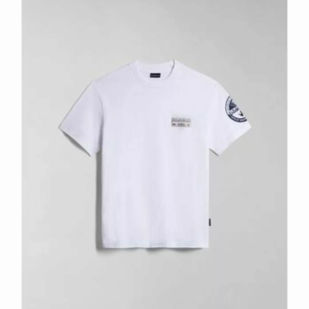 Napapijri  T-Shirts & Poloshirts S-AMUNDSEN NP0A4H6B-002 BRIGHT WHITE günstig online kaufen