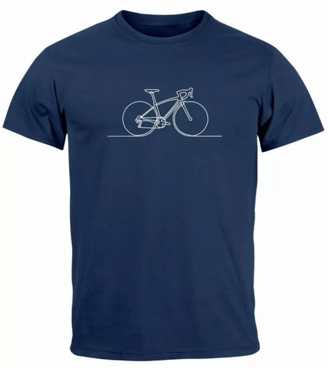 Neverless Print-Shirt Herren T-Shirt Fahrrad Radfahrer Aufdruck Printshirt günstig online kaufen