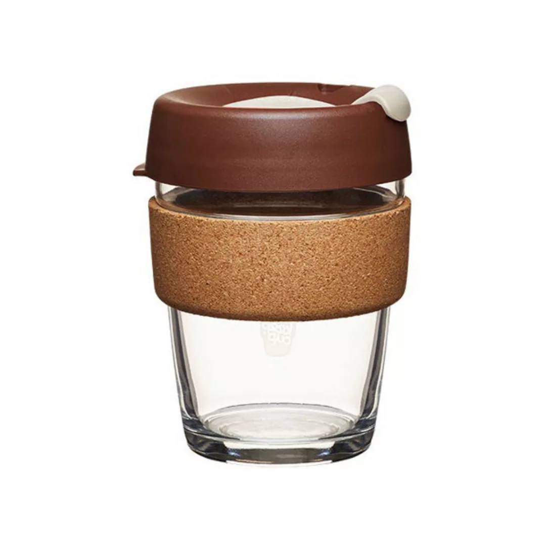 Coffee To Go Becher Aus Glas Mit Grifffläche Aus Kork - Limited Edition - M günstig online kaufen